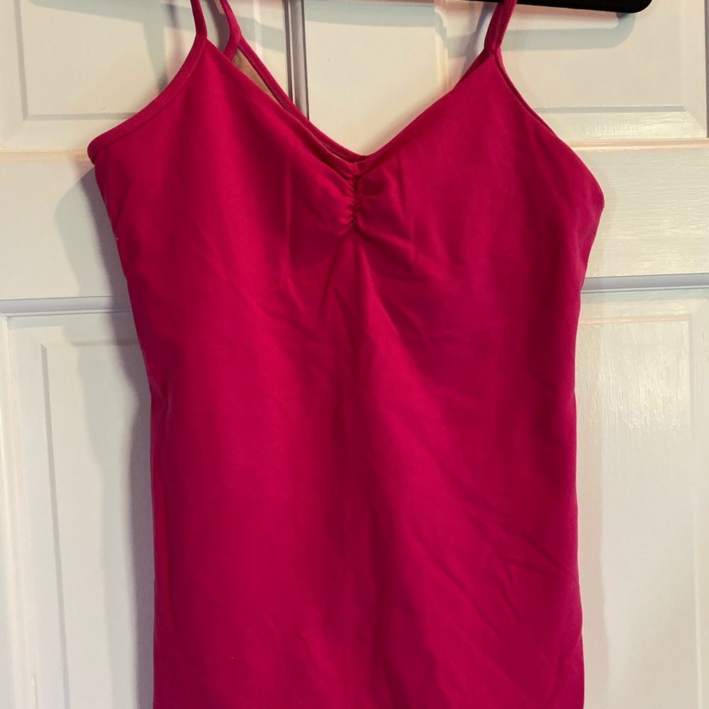 Hot pink lululemon pinched tank top